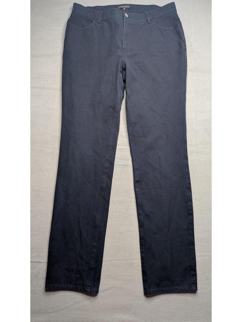 Lafayette 148 New York Pants Womens 10 Blue Twill Chino Flat Front Pockets